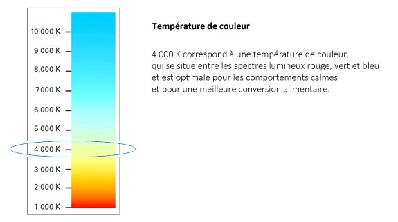 Colour temperature graph LED FR