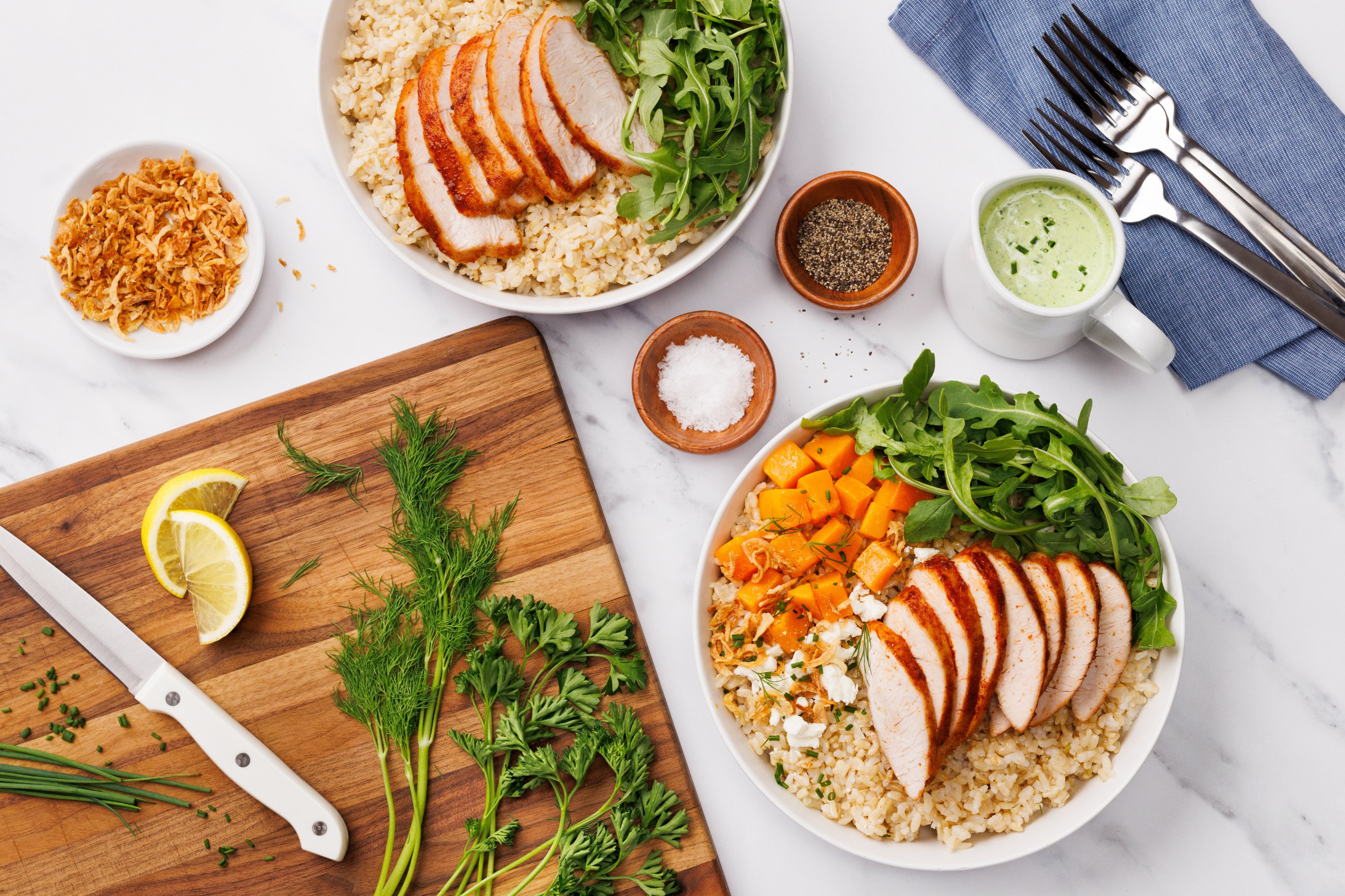 Turkey Green Goddess Grain Bowl