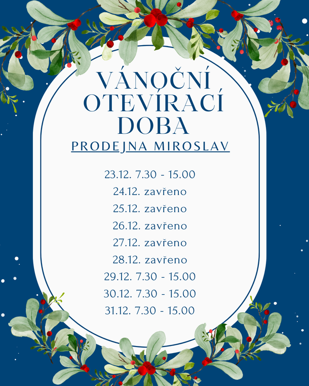 Vánoční otevírací doba Žabčice Miroslav (Příspěvek na Instagramu (4  5)) (1)