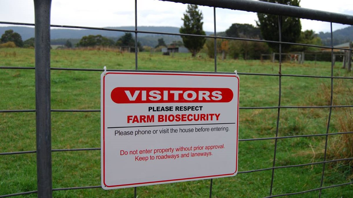 Biosecurity layers sign